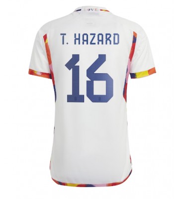 Maillot de foot Belgique Thorgan Hazard #16 Extérieur Monde 2022 Manches Courte
